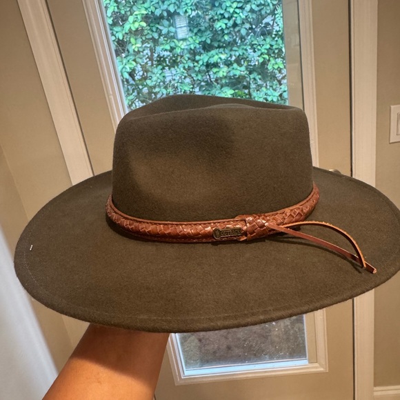 Stylish Dark Brown Hat with Braided Band - Picture 1 of 5